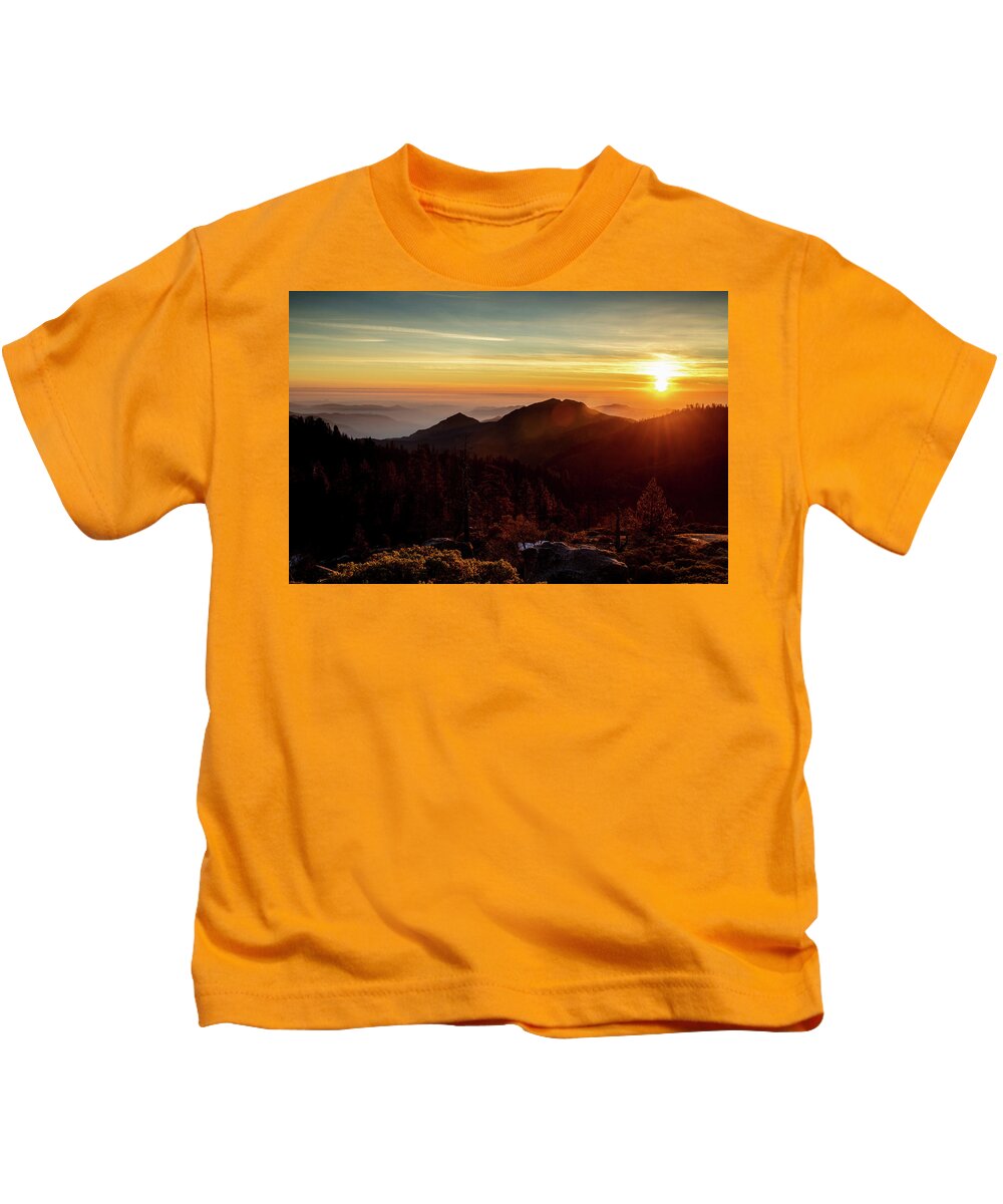 Mountains Kids T-Shirt featuring the photograph Above the Clouds by Aileen Savage