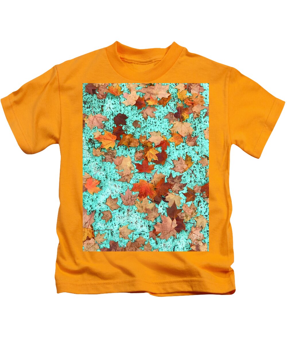 Leaves Kids T-Shirt featuring the photograph Autumn leaves in Rainier Beach Neighborhood by Suzanne Lorenz