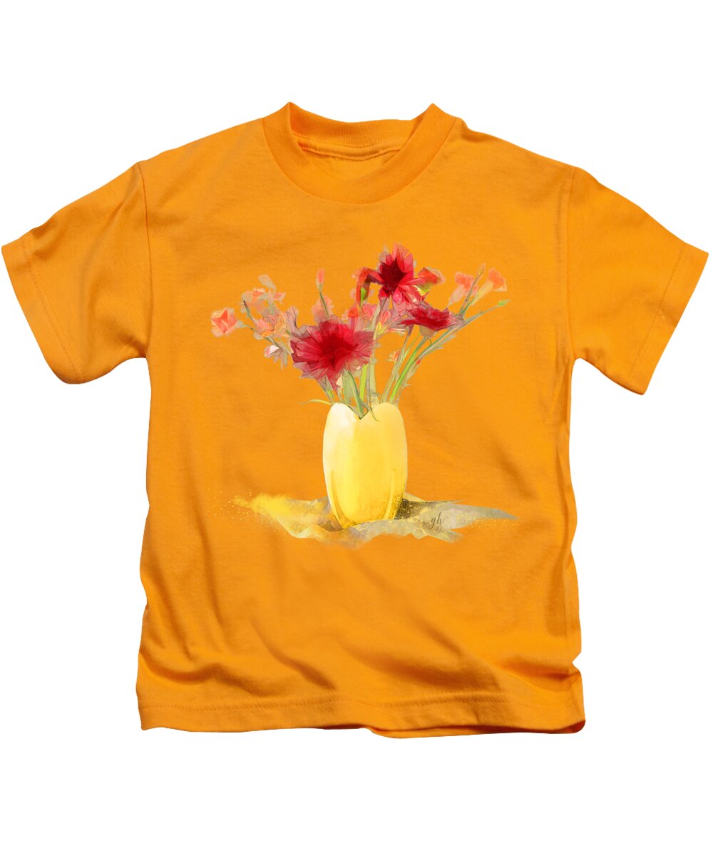 Still Life Kids T-Shirt featuring the digital art Rise Up Singing by Gina Harrison