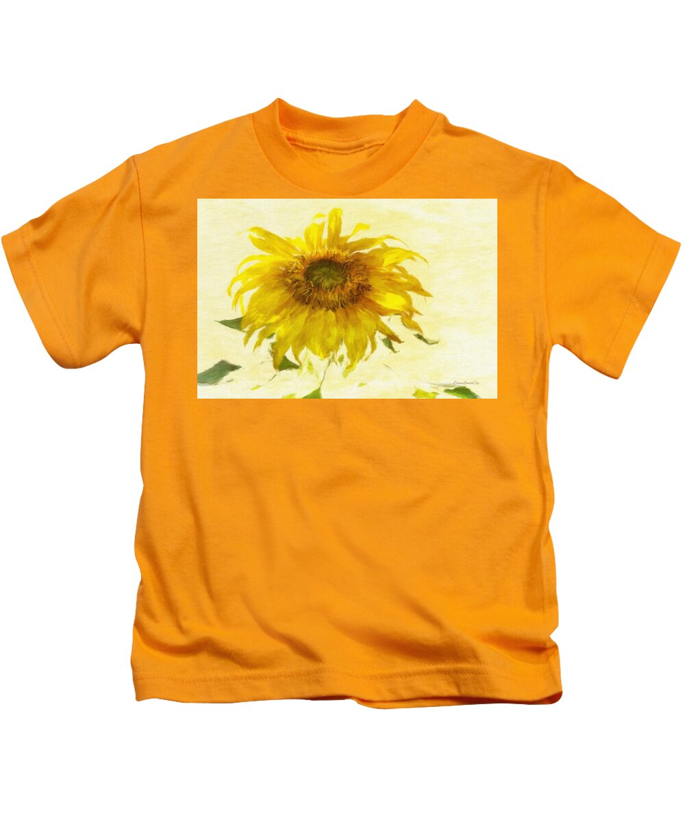 Sunflower Kids T-Shirt featuring the photograph Sunflower Too by Diane Lindon Coy