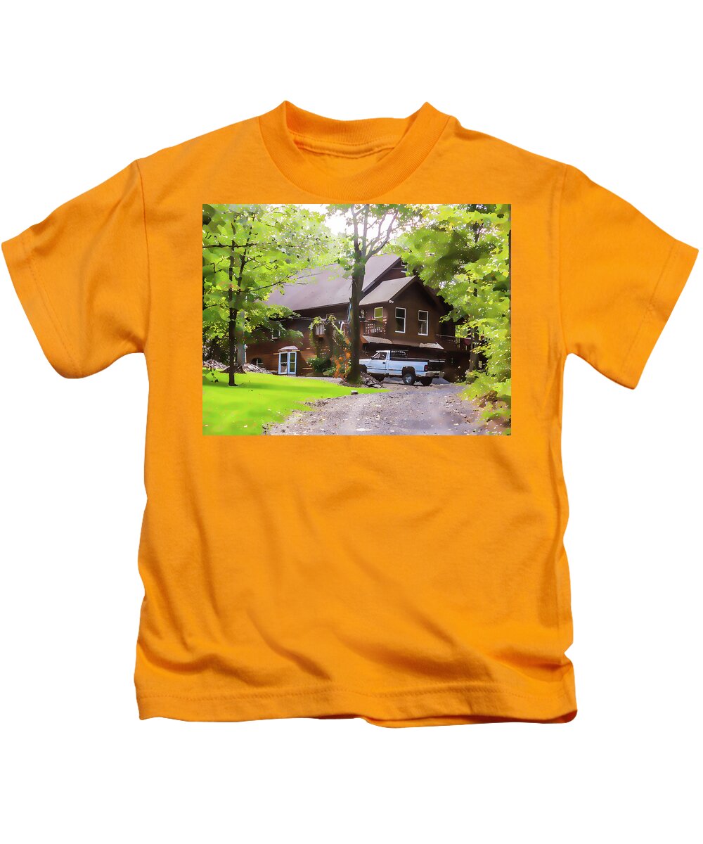 Village Kids T-Shirt featuring the photograph Village house in the countryside by Jeelan Clark