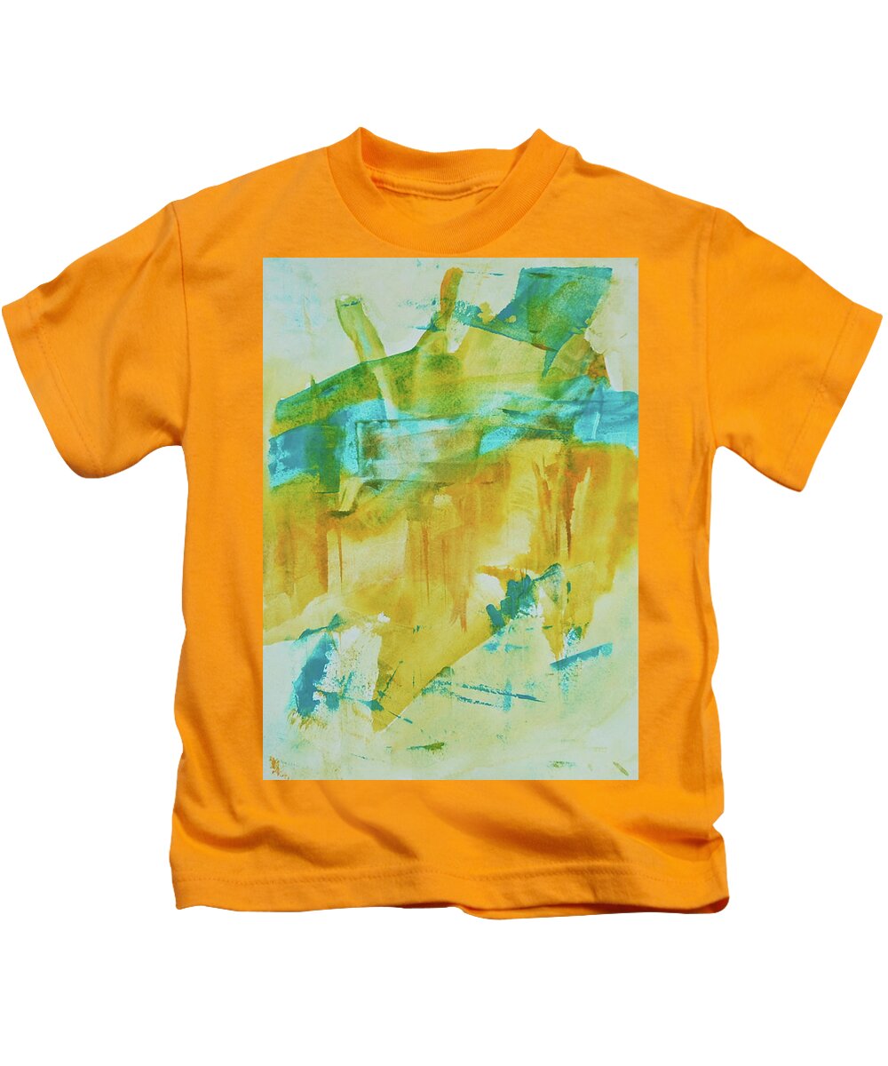 Abstract Kids T-Shirt featuring the painting A Certain Peace by Dick Richards