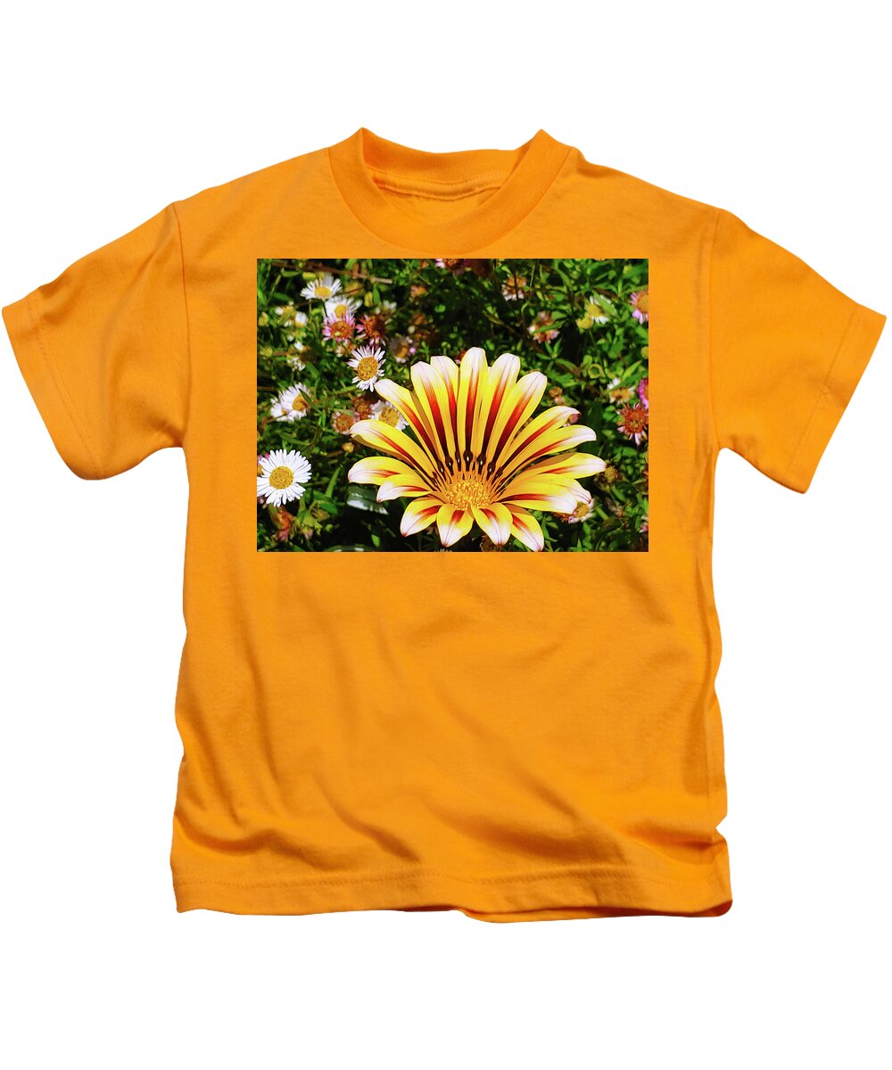 Flowers Kids T-Shirt featuring the photograph A Sunrise of Flowers by Marcus Jones