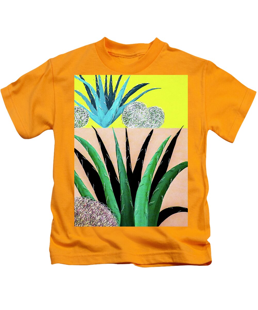 Cactus Kids T-Shirt featuring the painting Cactus Everywhere by Ted Clifton