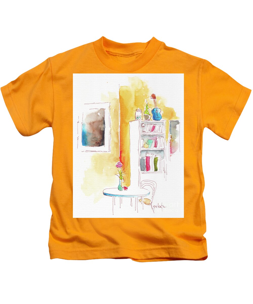 Impressionism Kids T-Shirt featuring the painting Cafe Ng Sternberk Hradcany Prague by Pat Katz
