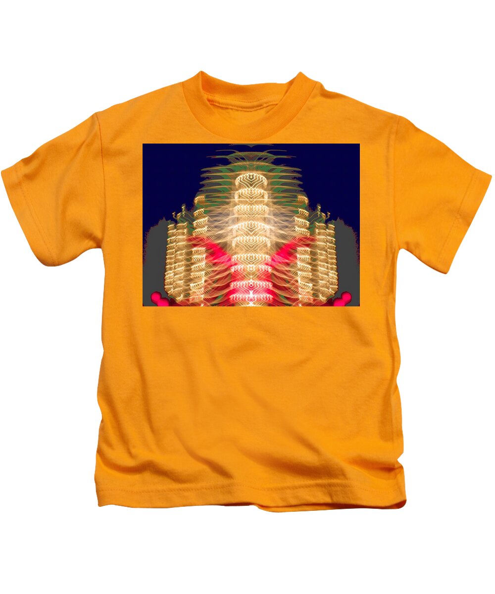 Abstract Kids T-Shirt featuring the digital art Citadel of Light by T Oliver