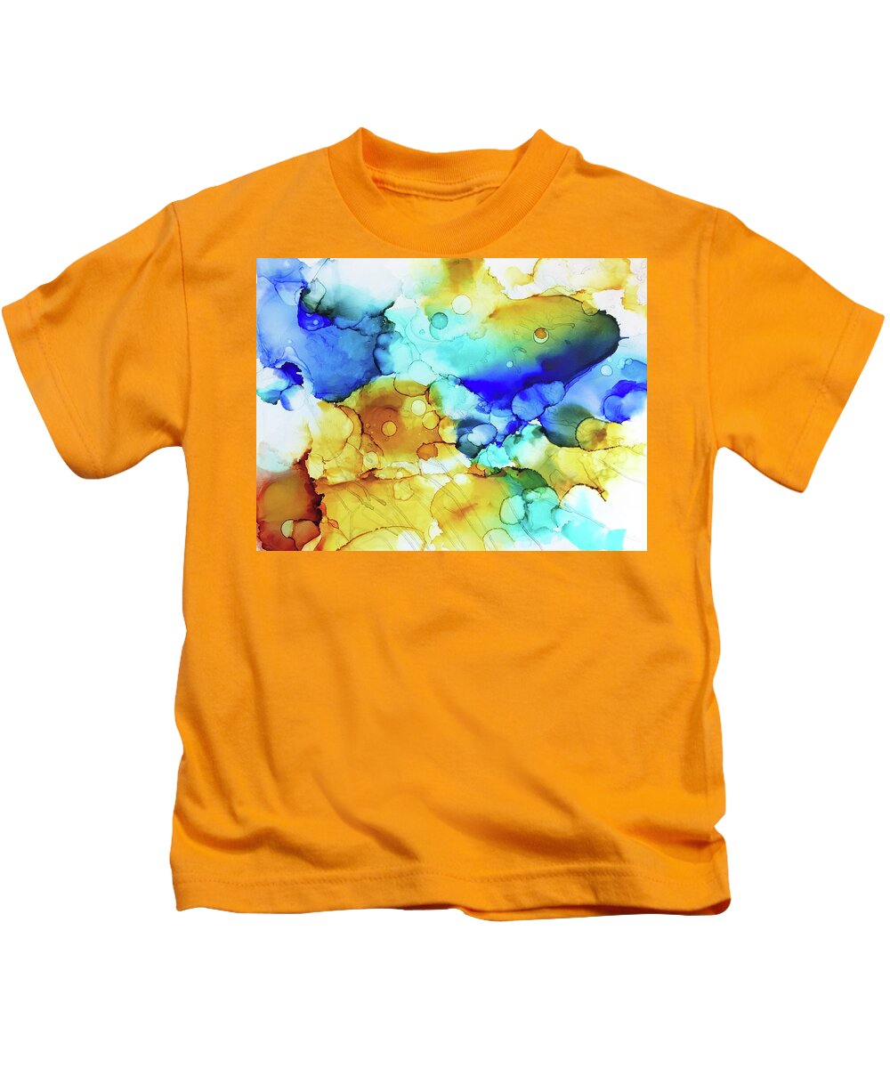 Ink Kids T-Shirt featuring the painting Copper River by Eric Fischer