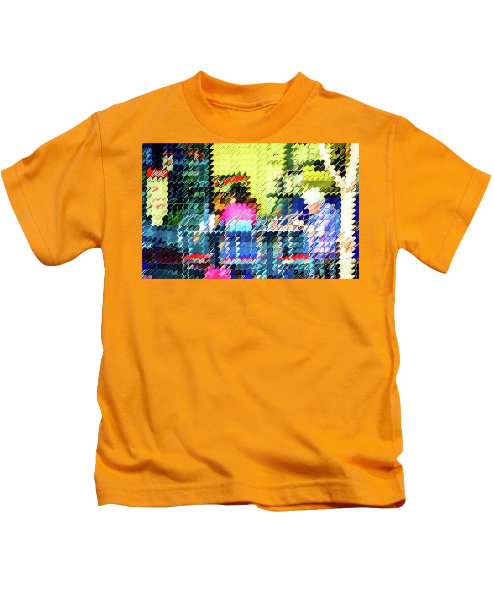 Diner Kids T-Shirt featuring the digital art Dinner at the Diner by Addison Likins