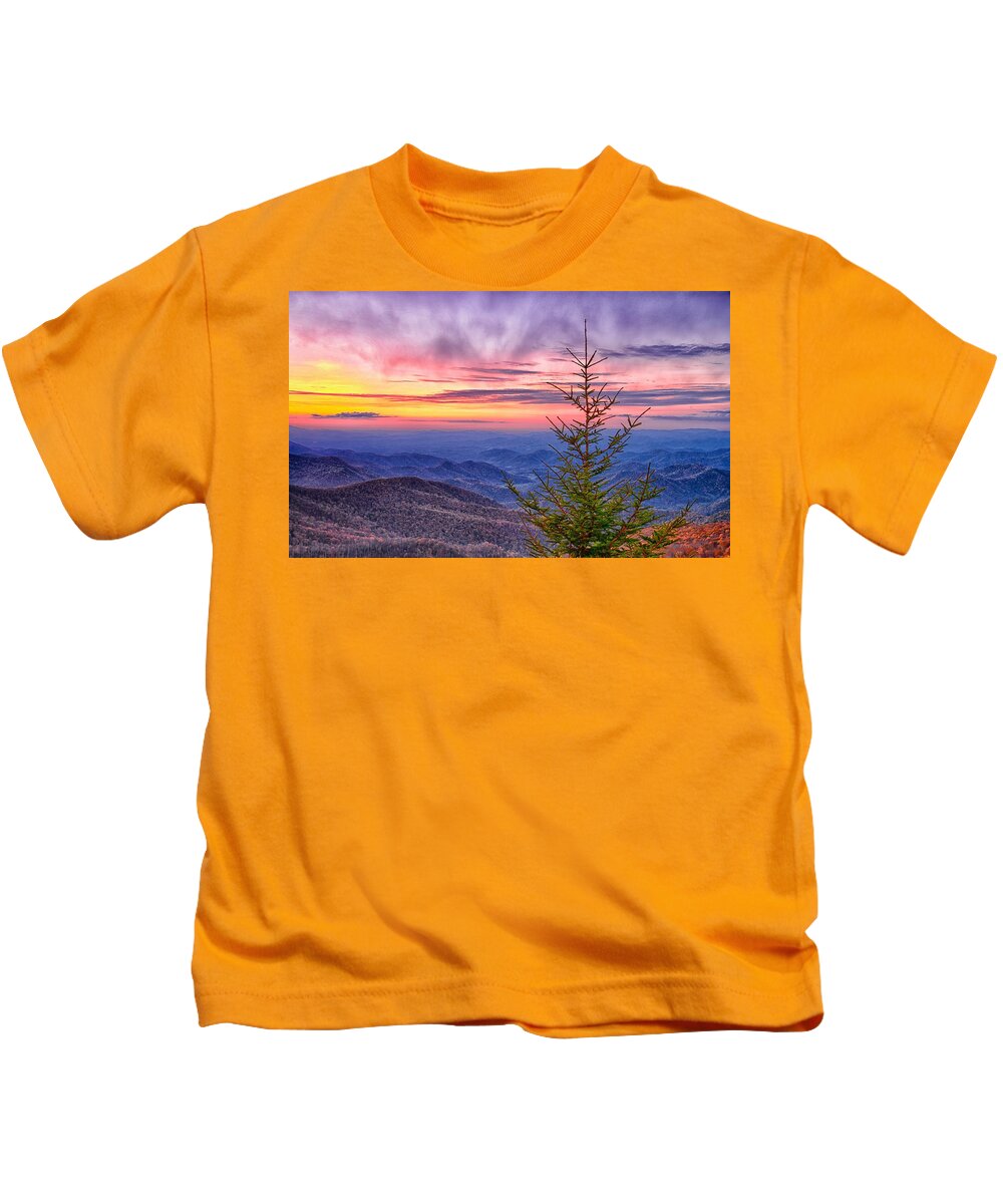 Sunset Kids T-Shirt featuring the photograph Evening Glow by Blaine Owens
