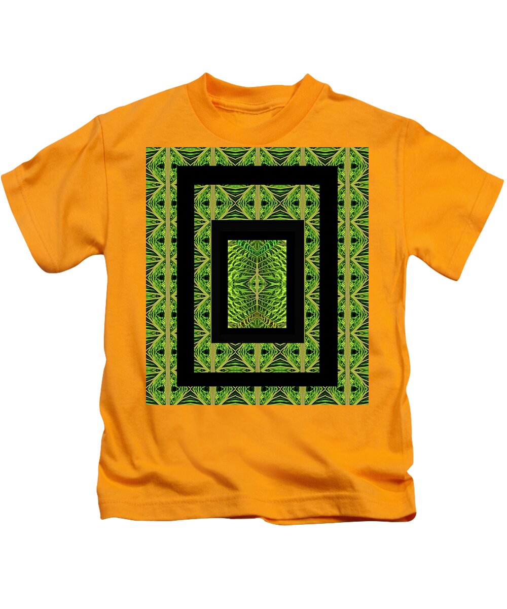 Geometric Kids T-Shirt featuring the photograph Leaf Mandala by Rochelle Berman