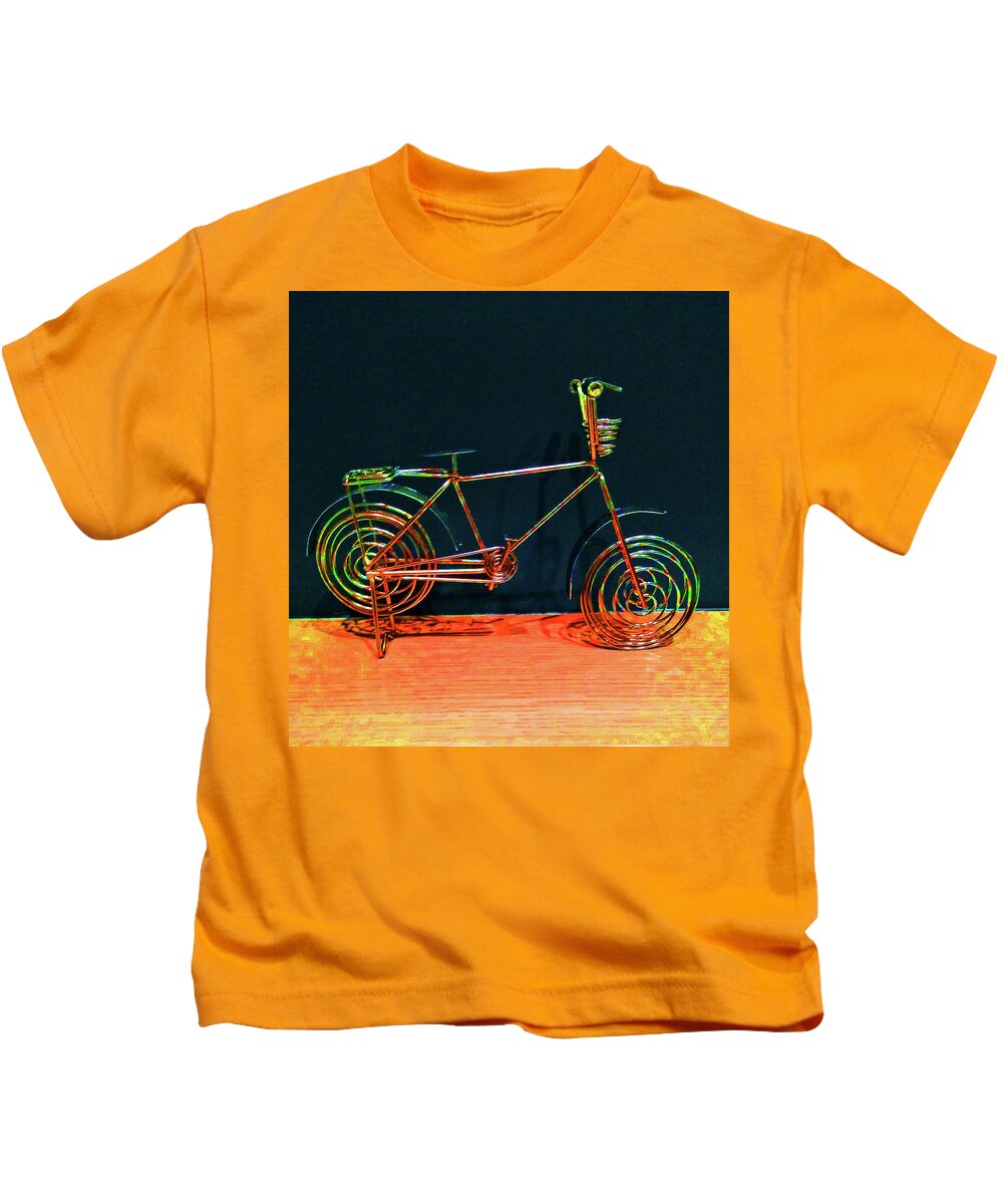 Black Kids T-Shirt featuring the photograph Portrait of a Bicycle by Andrew Lawrence