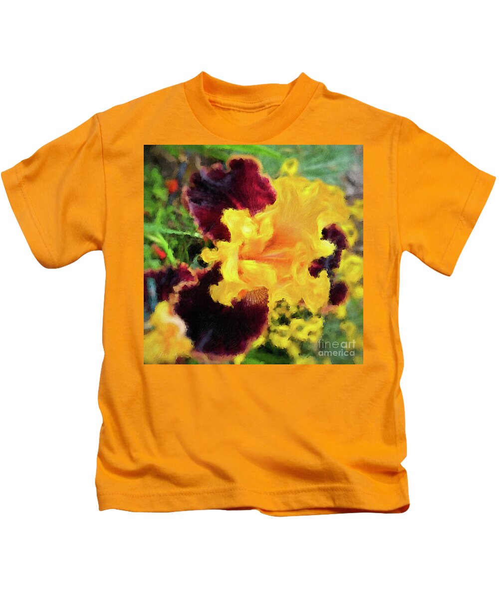 Brushstroke Kids T-Shirt featuring the photograph Mexican Holiday Iris by Jeanette French