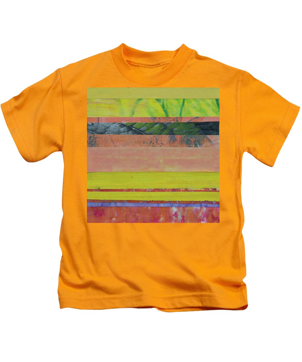 Mixed Media Kids T-Shirt featuring the mixed media Moments in Time 7 by Julia Malakoff