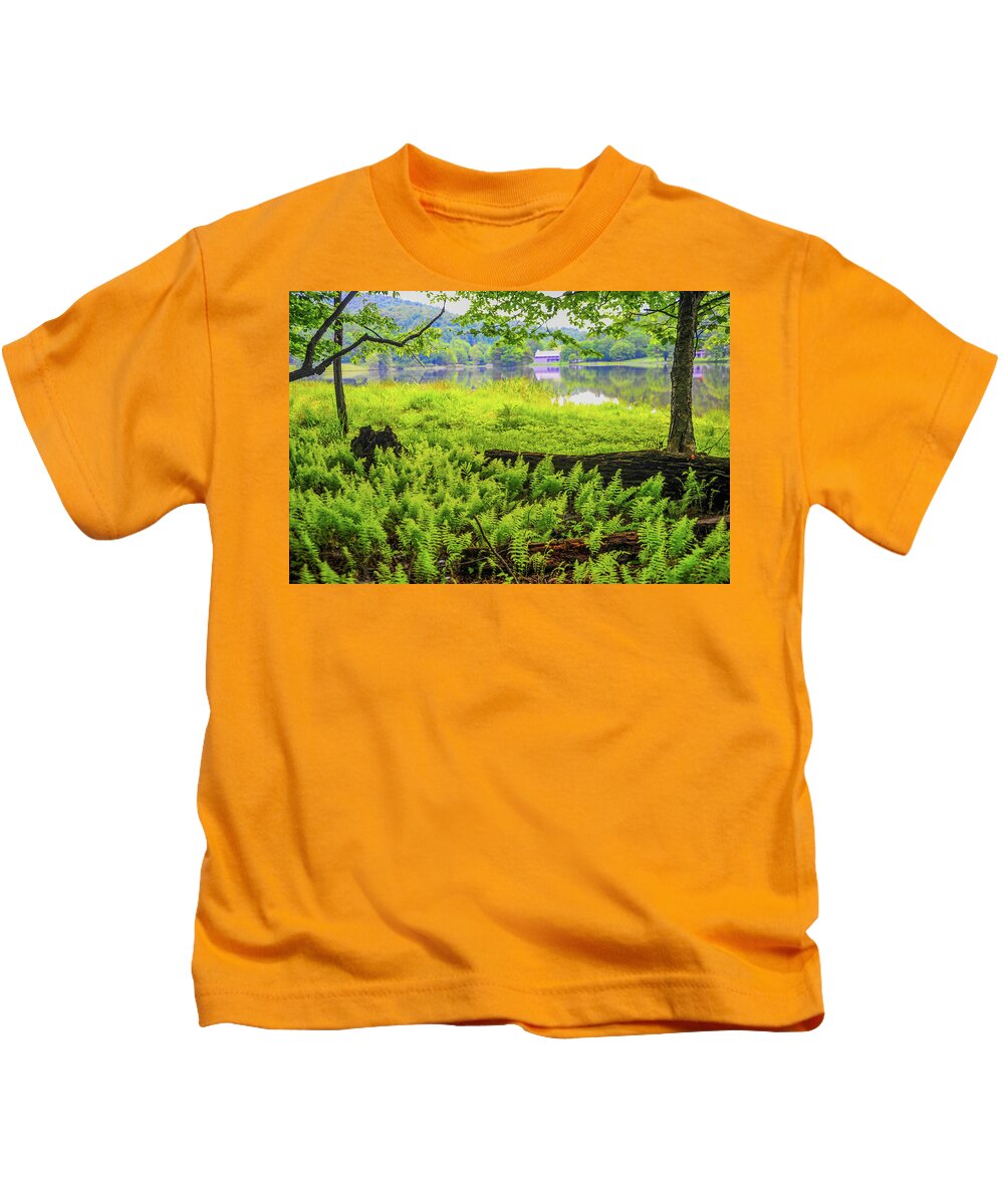 Virginia Kids T-Shirt featuring the photograph Peaks of Otter in Virginia by James C Richardson