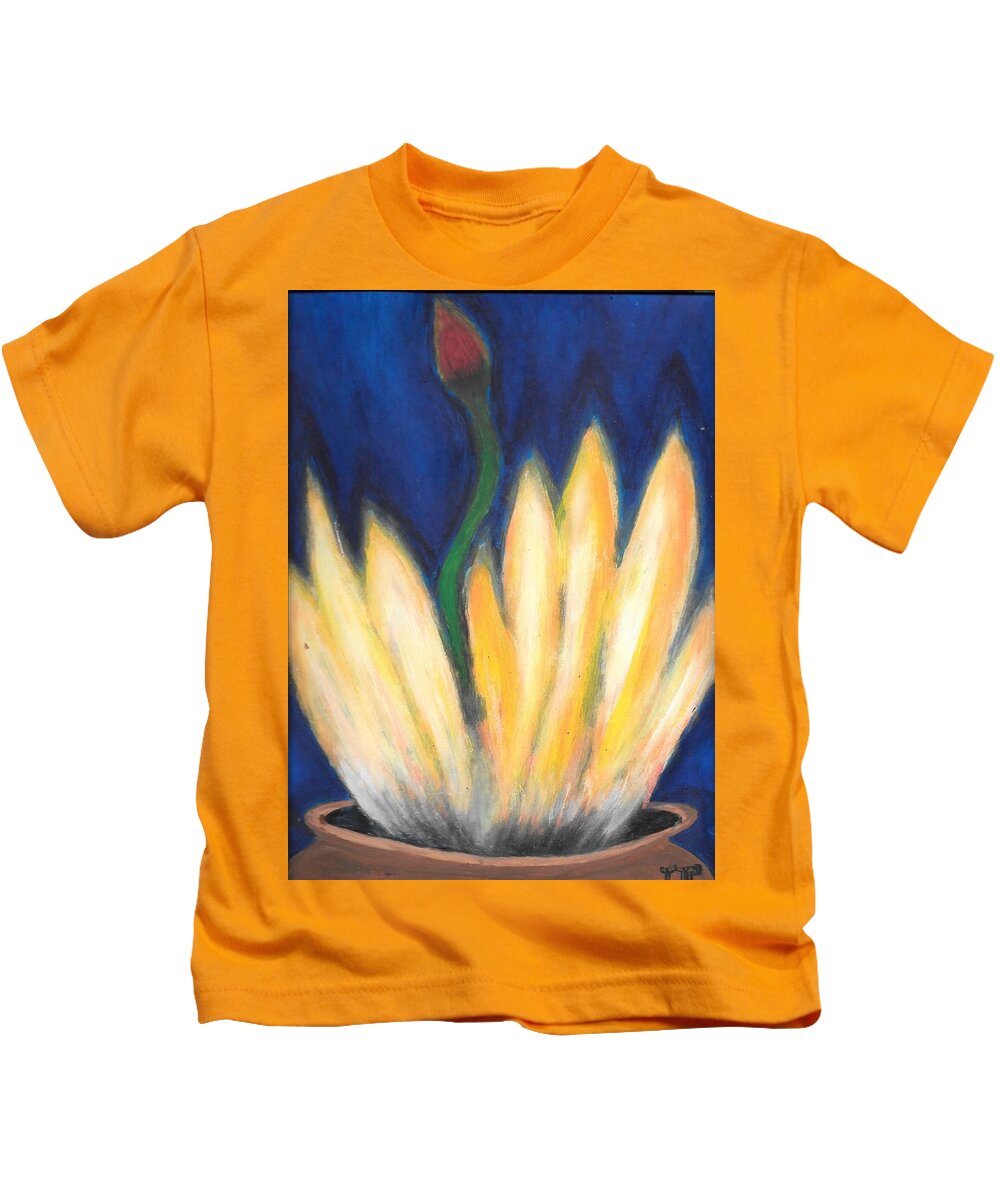 Fire Kids T-Shirt featuring the painting STD by Esoteric Gardens KN