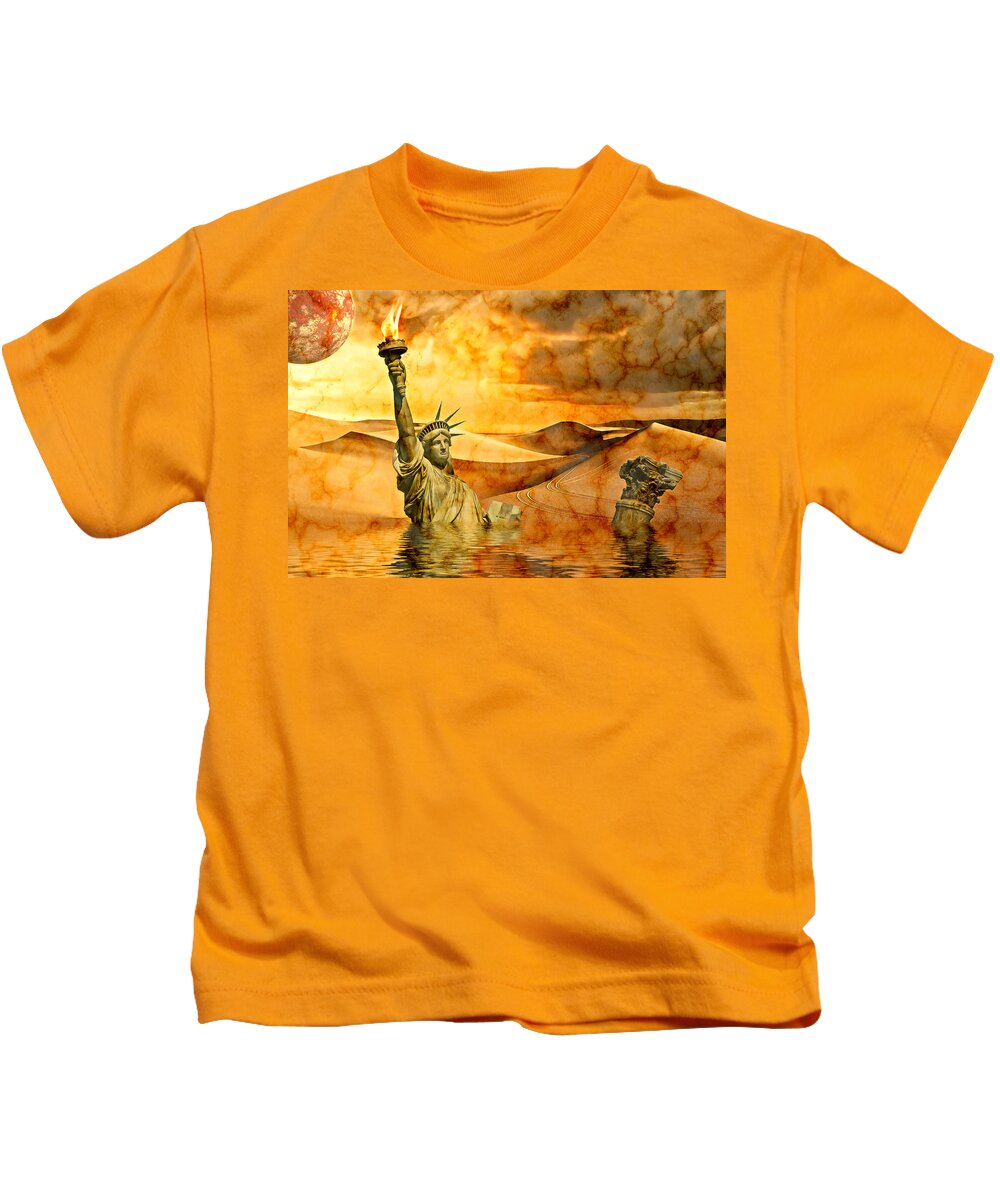 Liberty Kids T-Shirt featuring the digital art The Death of Liberty by Ally White