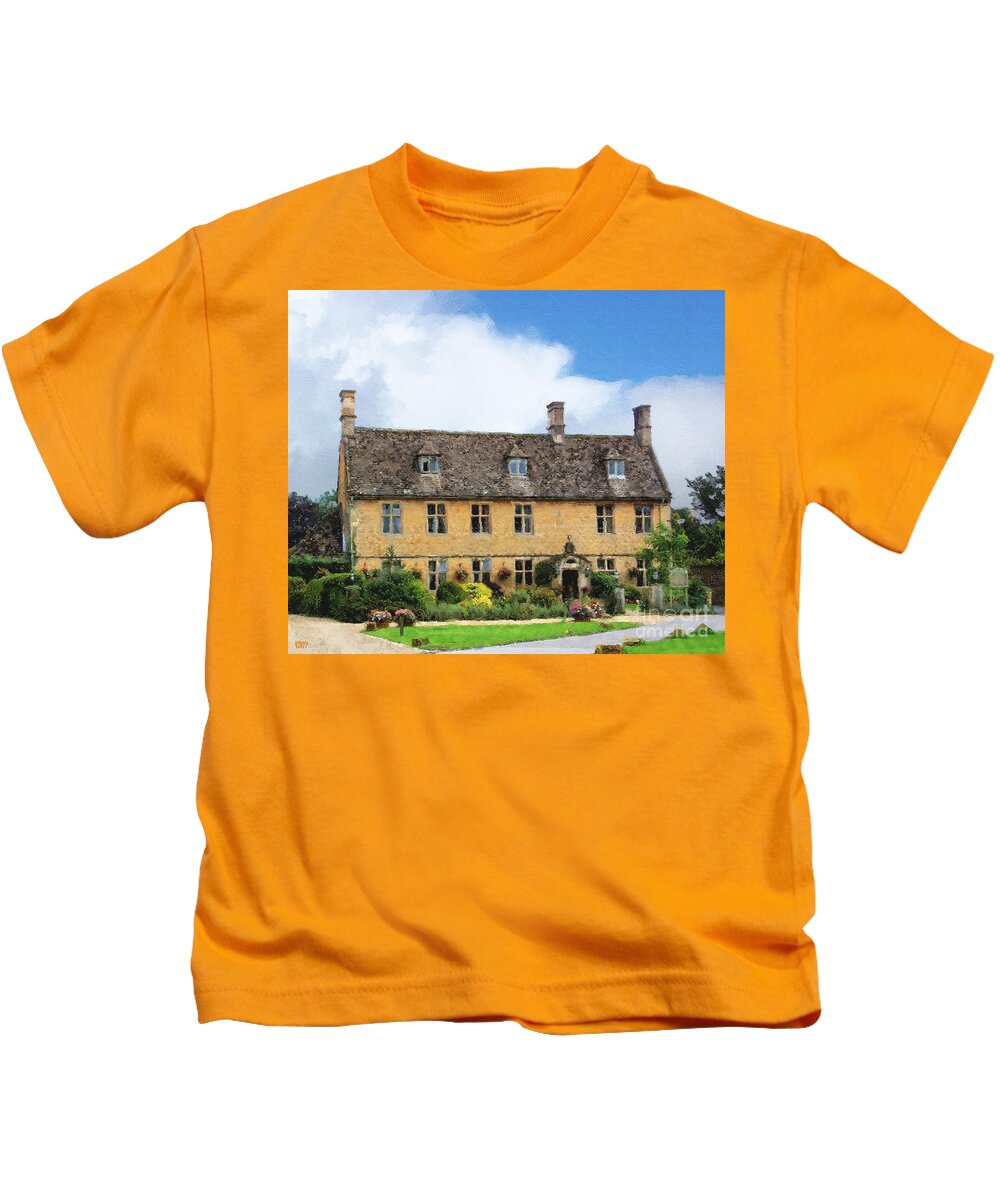 Bourton-on-the-water Kids T-Shirt featuring the photograph The Dial House in Bourton by Brian Watt