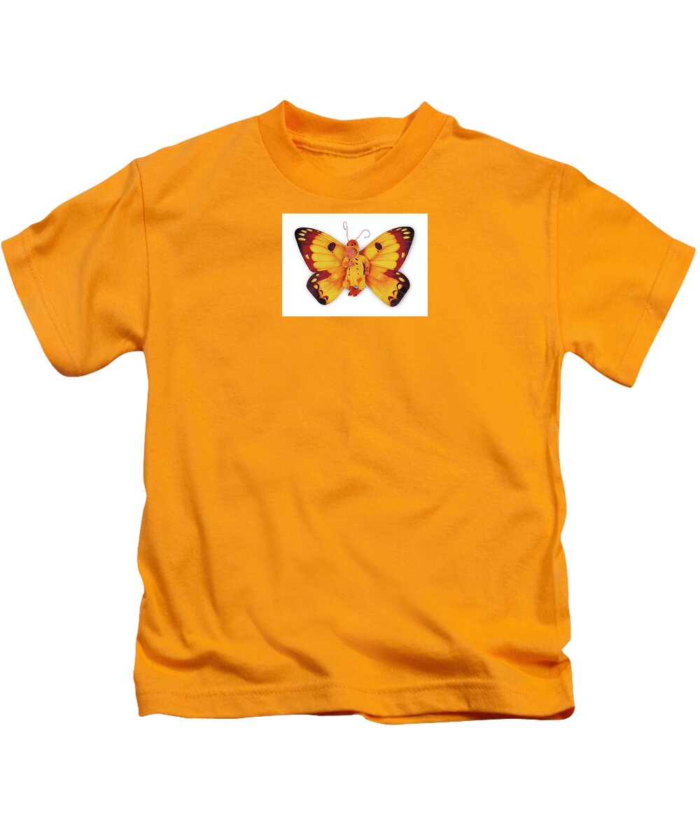 Butterfly Kids T-Shirt featuring the photograph Tiny Butterfly #6 by Anne Geddes