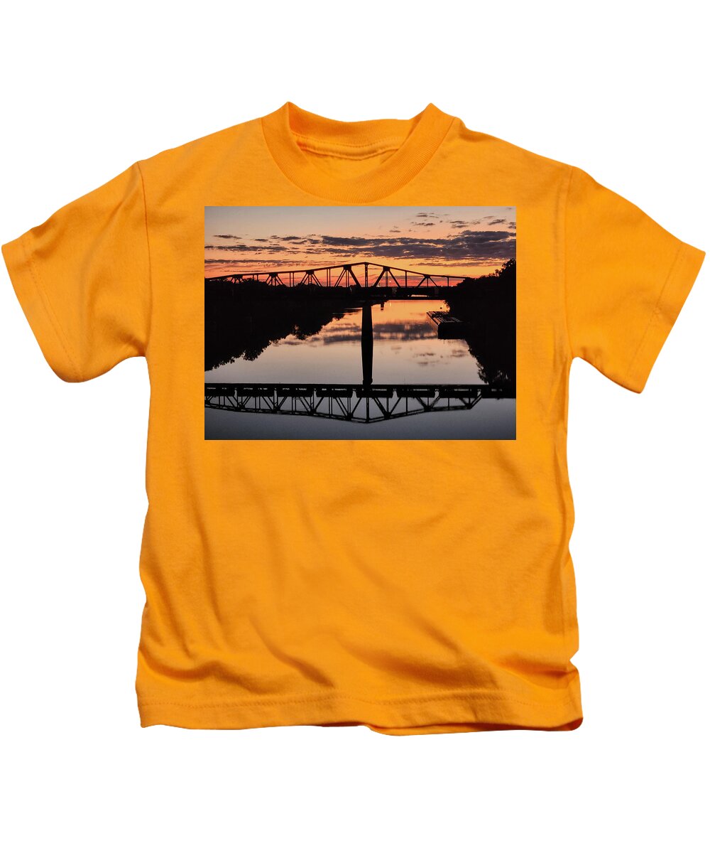 Trestle Kids T-Shirt featuring the photograph Trestle Over the Black Warrior River by Jeremy Butler