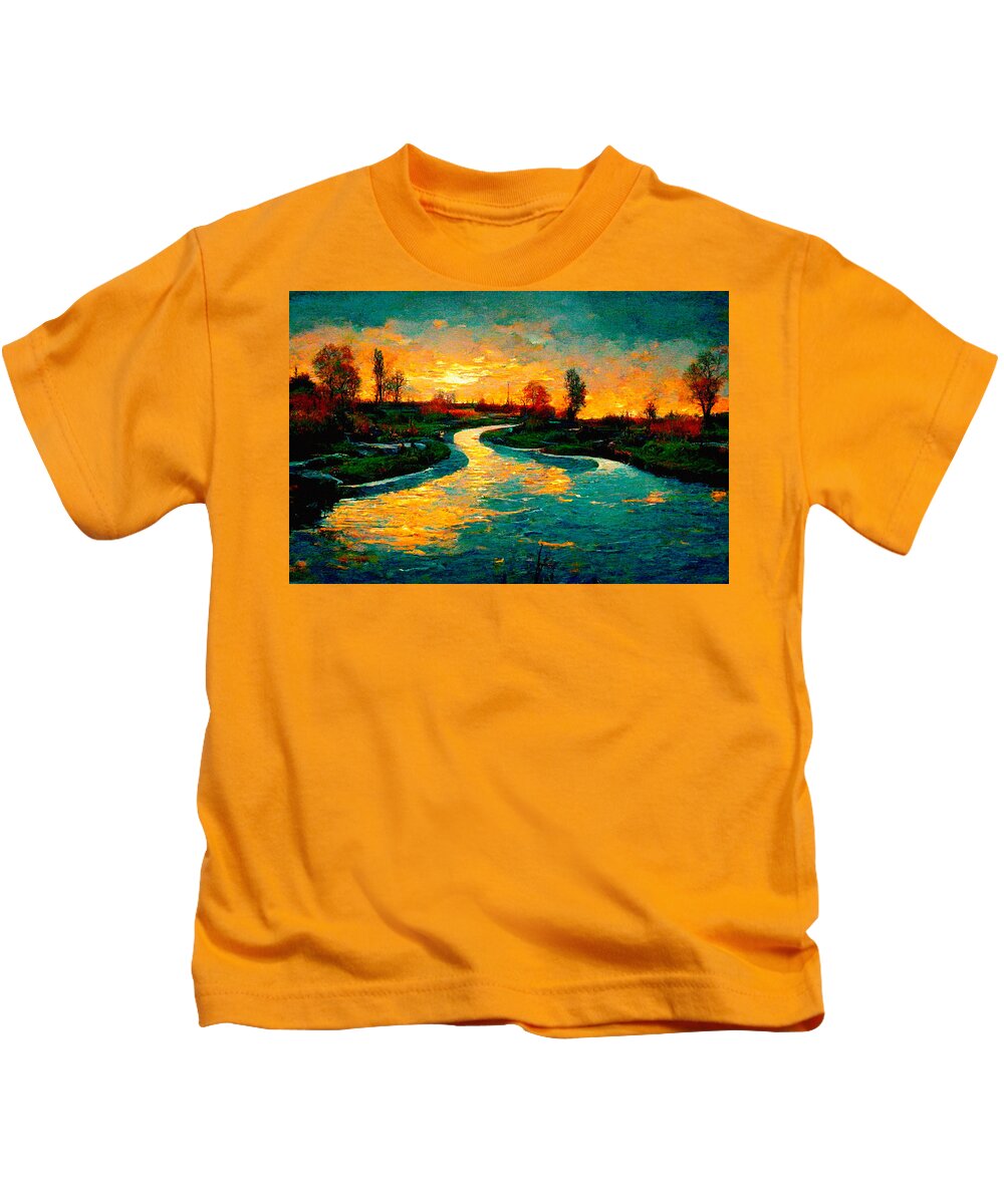 Vincent Van Gogh Kids T-Shirt featuring the digital art Van Gogh #6 by Craig Boehman