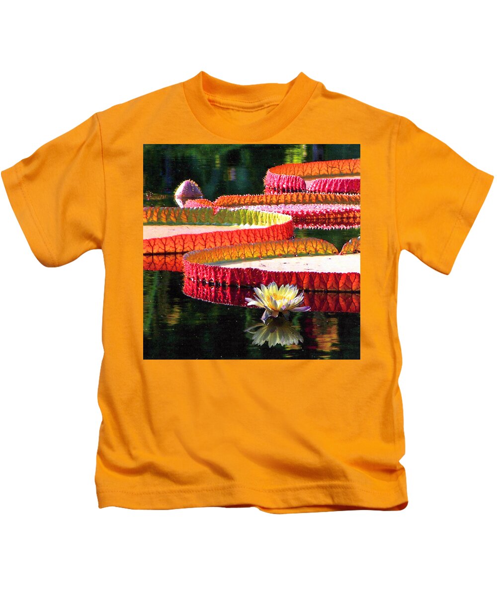 Water Lily Kids T-Shirt featuring the photograph Water Lily Design by John Lautermilch