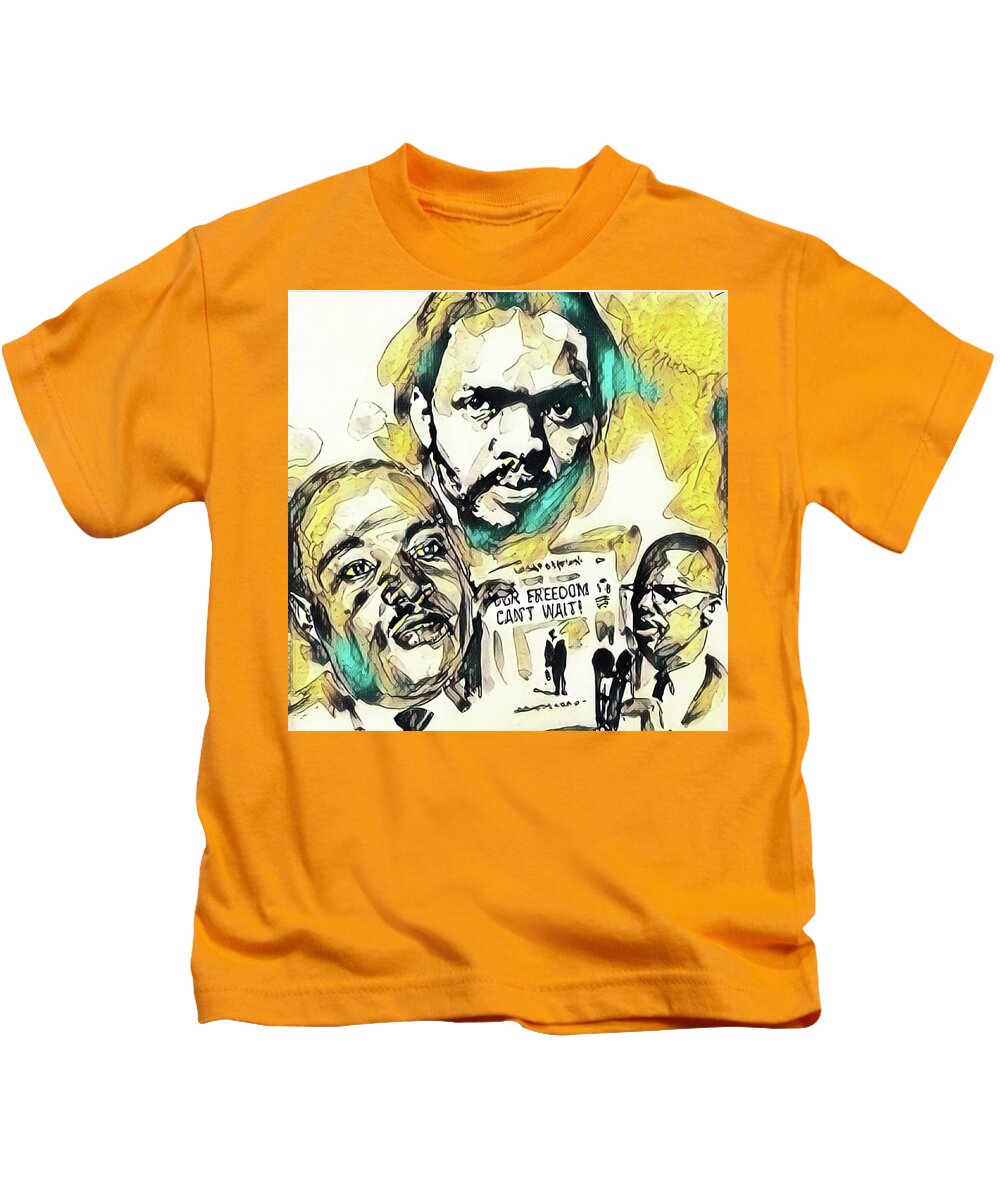  Kids T-Shirt featuring the painting Wisdom is Principle by Try Cheatham