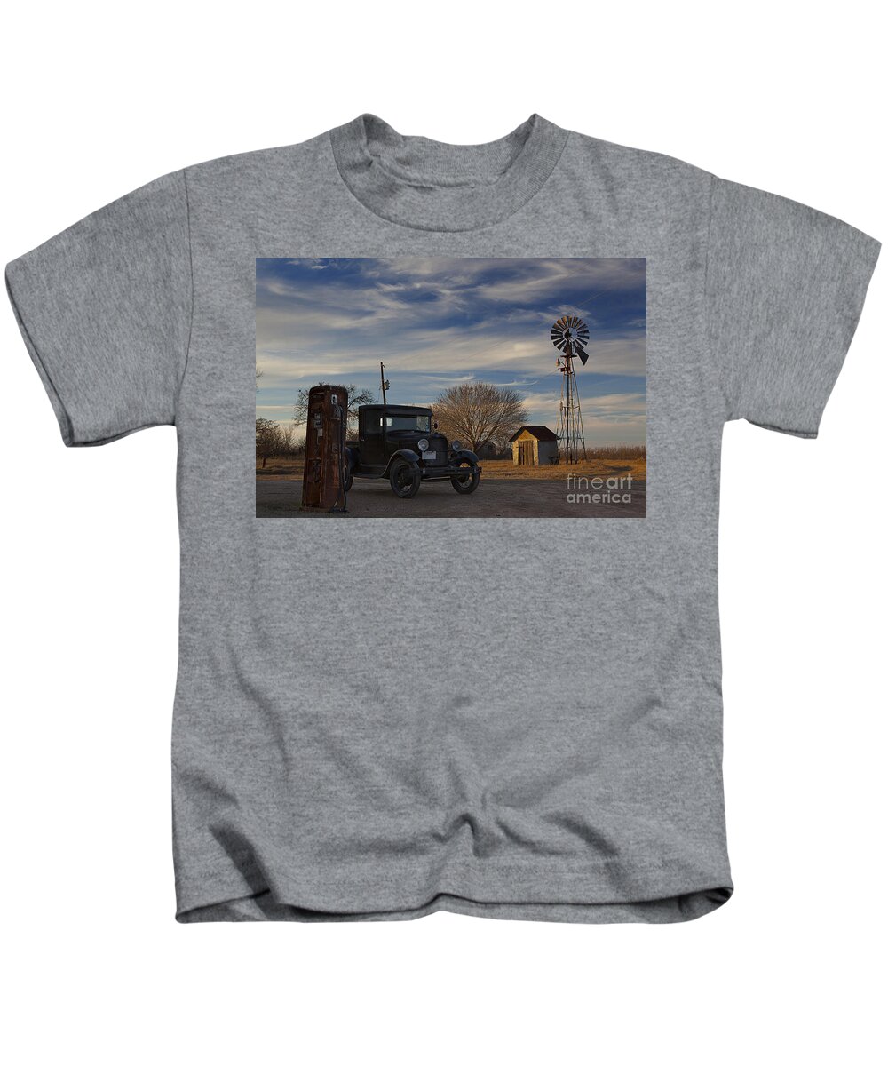 Americana Kids T-Shirt featuring the photograph A lost era by Keith Kapple