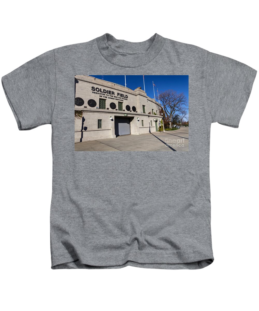Chicago Kids T-Shirt featuring the photograph 0417 Soldier Field Chicago by Steve Sturgill