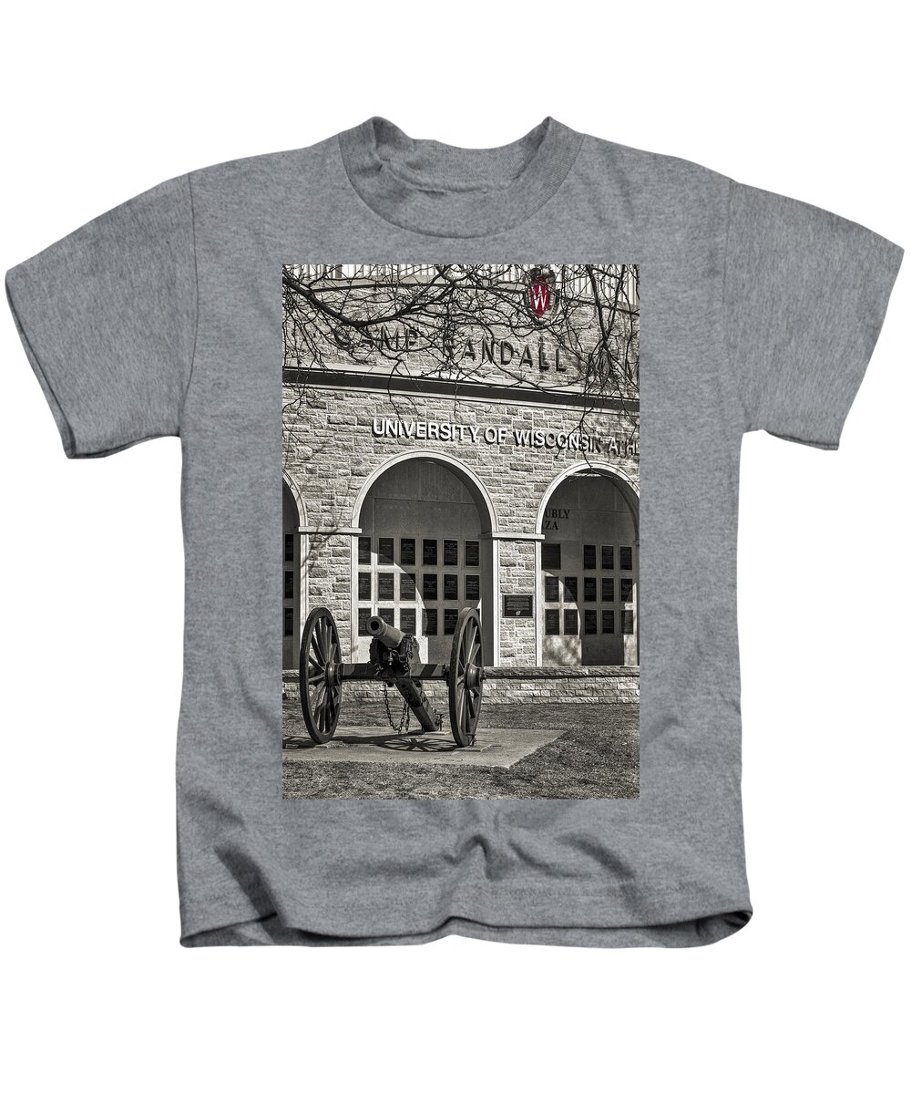 Badger Kids T-Shirt featuring the photograph Camp Randall - Madison by Steven Ralser