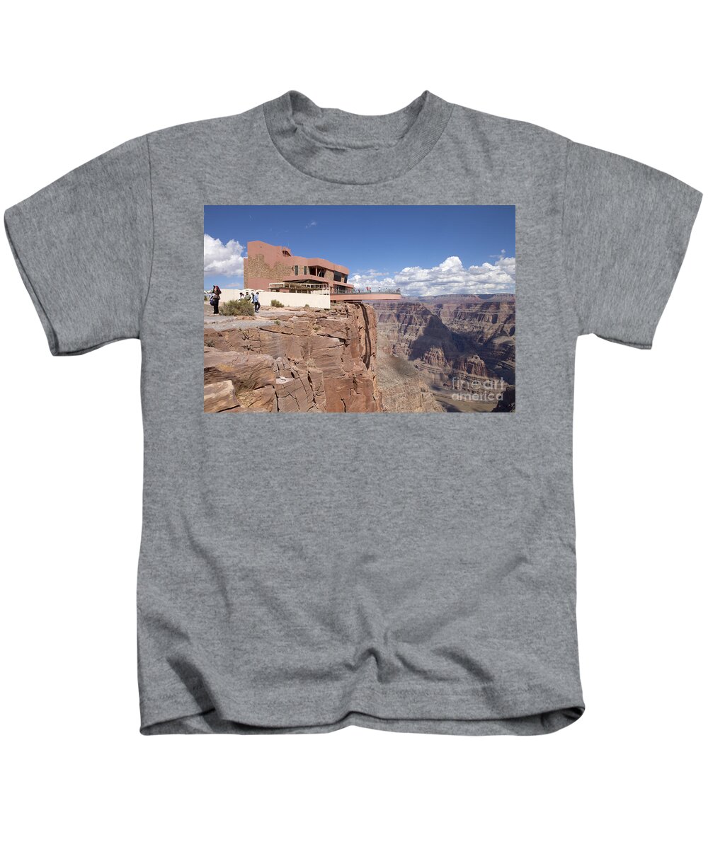 Grand Canyon Kids T-Shirt featuring the photograph Grand Canyon Skywalk #1 by Anthony Totah