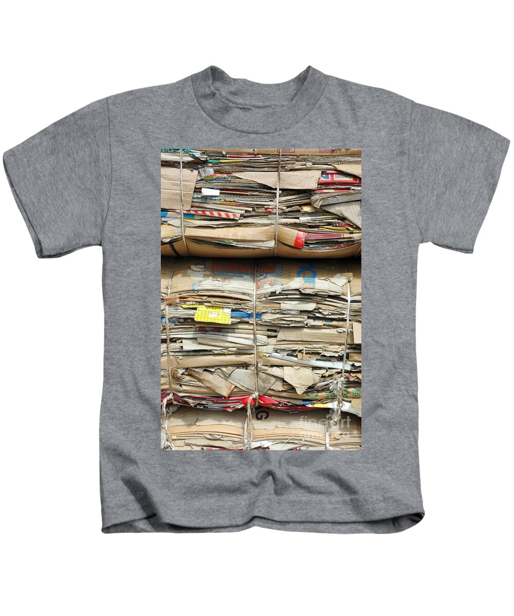 Old Kids T-Shirt featuring the photograph Old Cardboard Boxes #2 by Antoni Halim