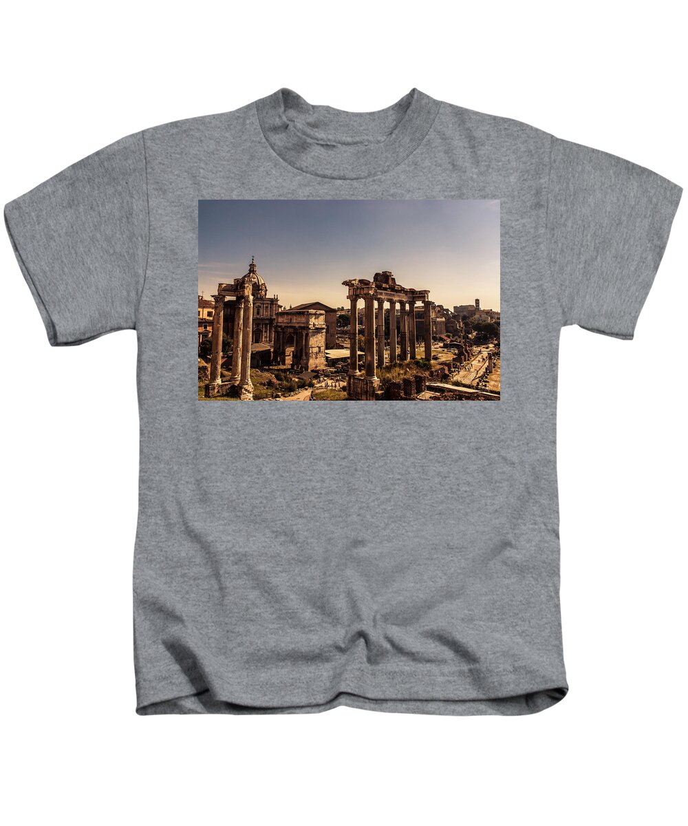Italy Kids T-Shirt featuring the photograph Whispers from the Past - italian landscape - Rome #1 by AM FineArtPrints