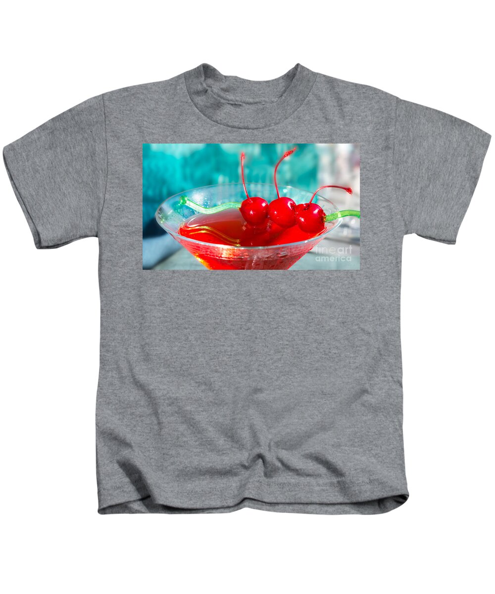 Iris Holzer Richardson Kids T-Shirt featuring the photograph Shirley Temple Drink #3 by Iris Richardson