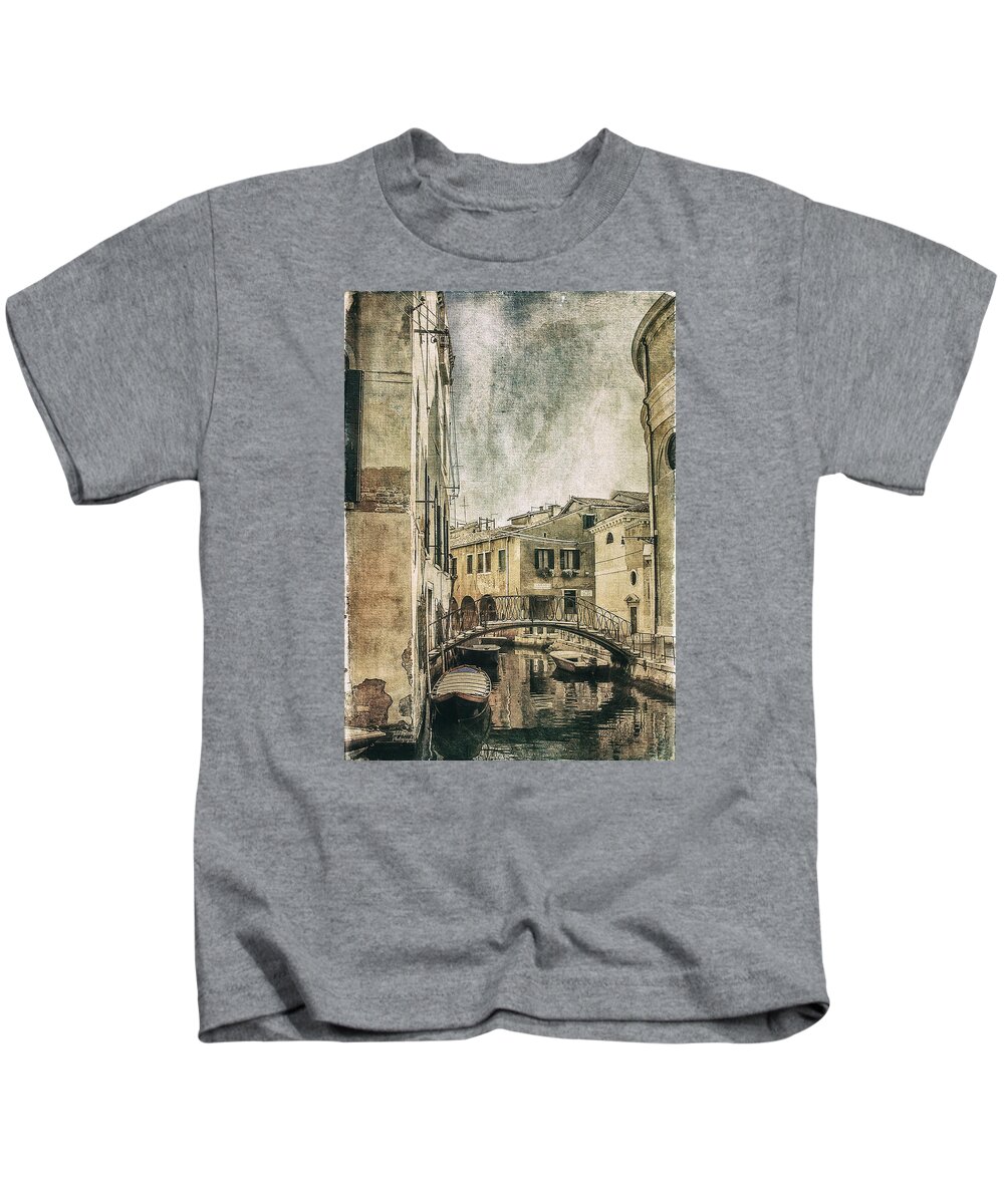 Venice Kids T-Shirt featuring the photograph Venice Back in Time by Julie Palencia