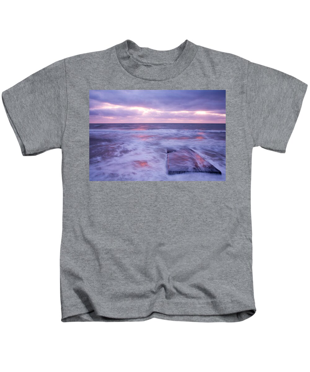 Travel Kids T-Shirt featuring the photograph Ballyconnigar Strand at dawn #4 by Ian Middleton