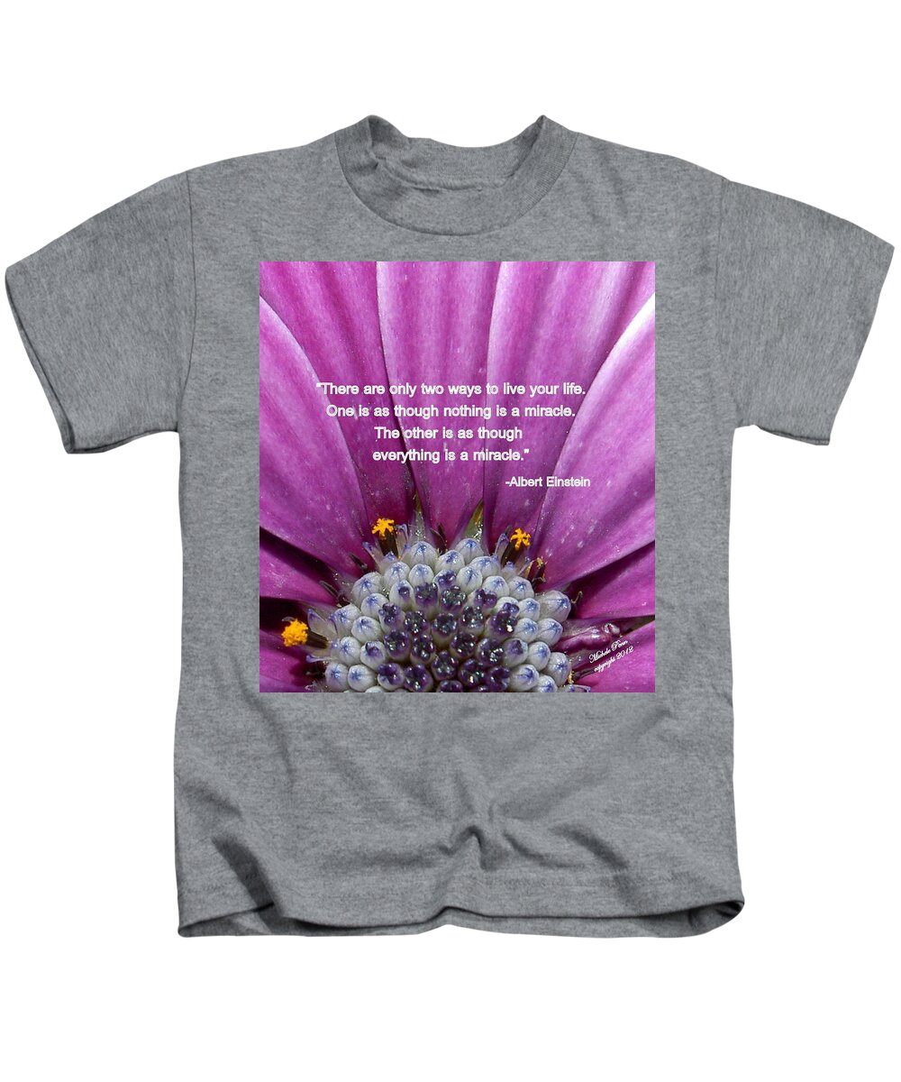 Flower Photograph Kids T-Shirt featuring the photograph Albert Einstein by Michele Penn