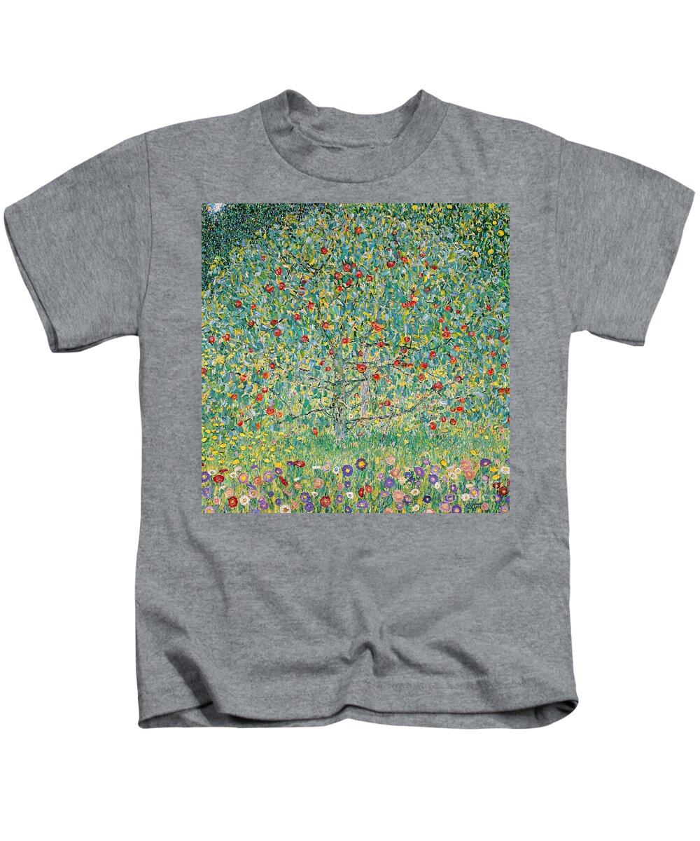 Gustav Klimt Kids T-Shirt featuring the painting Apple Tree I by Gustav Klimt