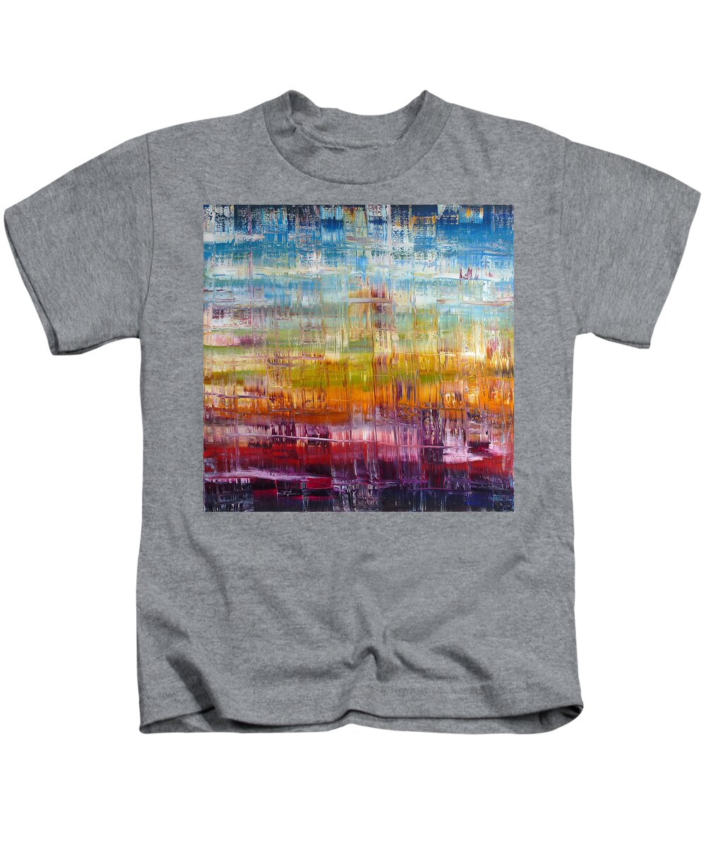 Derek Kaplan Art Kids T-Shirt featuring the painting As Days Go By by Derek Kaplan