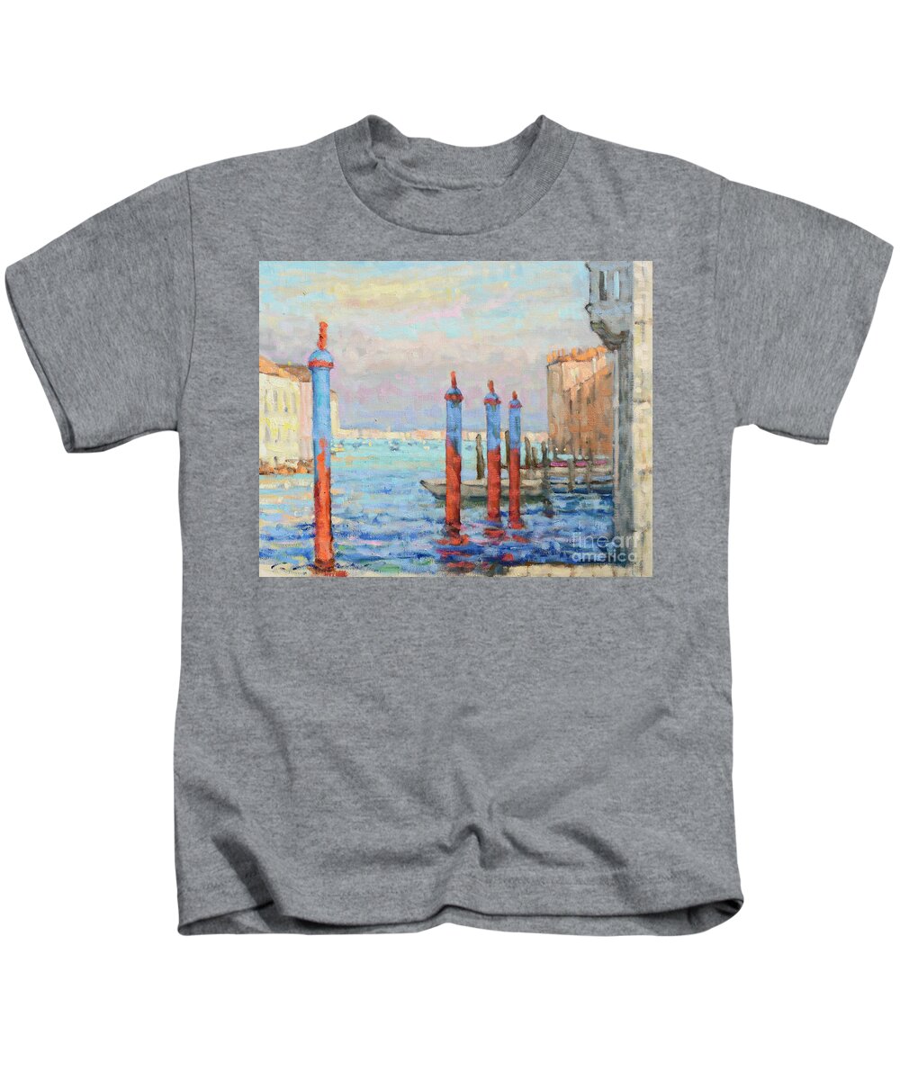 Fresia Kids T-Shirt featuring the painting As the Clouds Give Way by Jerry Fresia