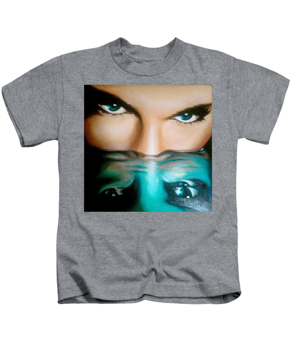  Kids T-Shirt featuring the painting Avatar by Robyn Chance