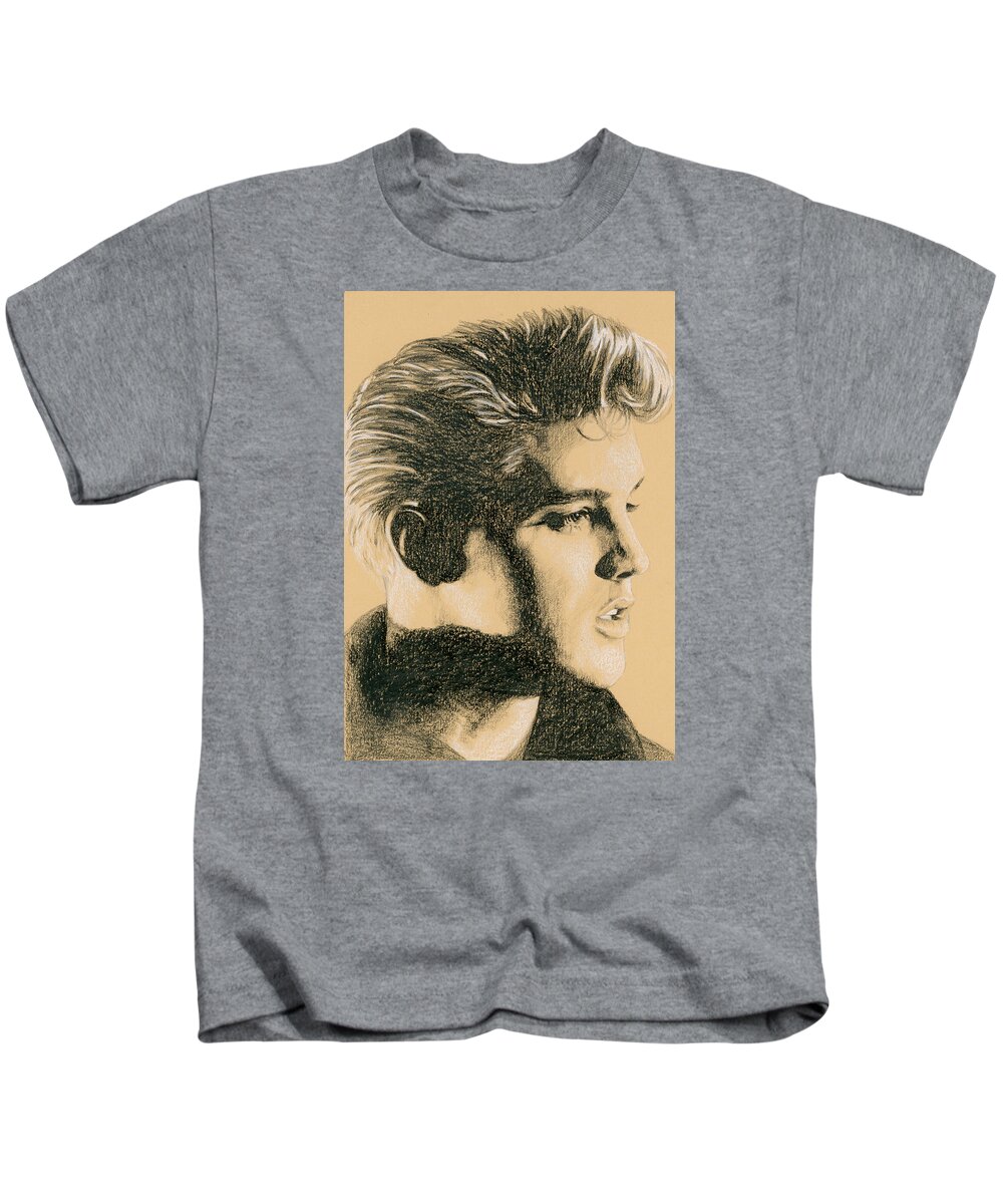 Elvis Kids T-Shirt featuring the drawing Back in Memphis by Rob De Vries
