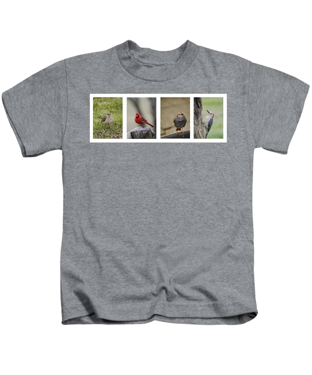 Songbird Kids T-Shirt featuring the photograph Backyard Bird Series by Heather Applegate