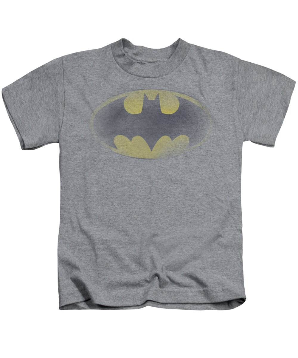 Batman Kids T-Shirt featuring the digital art Batman - Faded Logo by Brand A