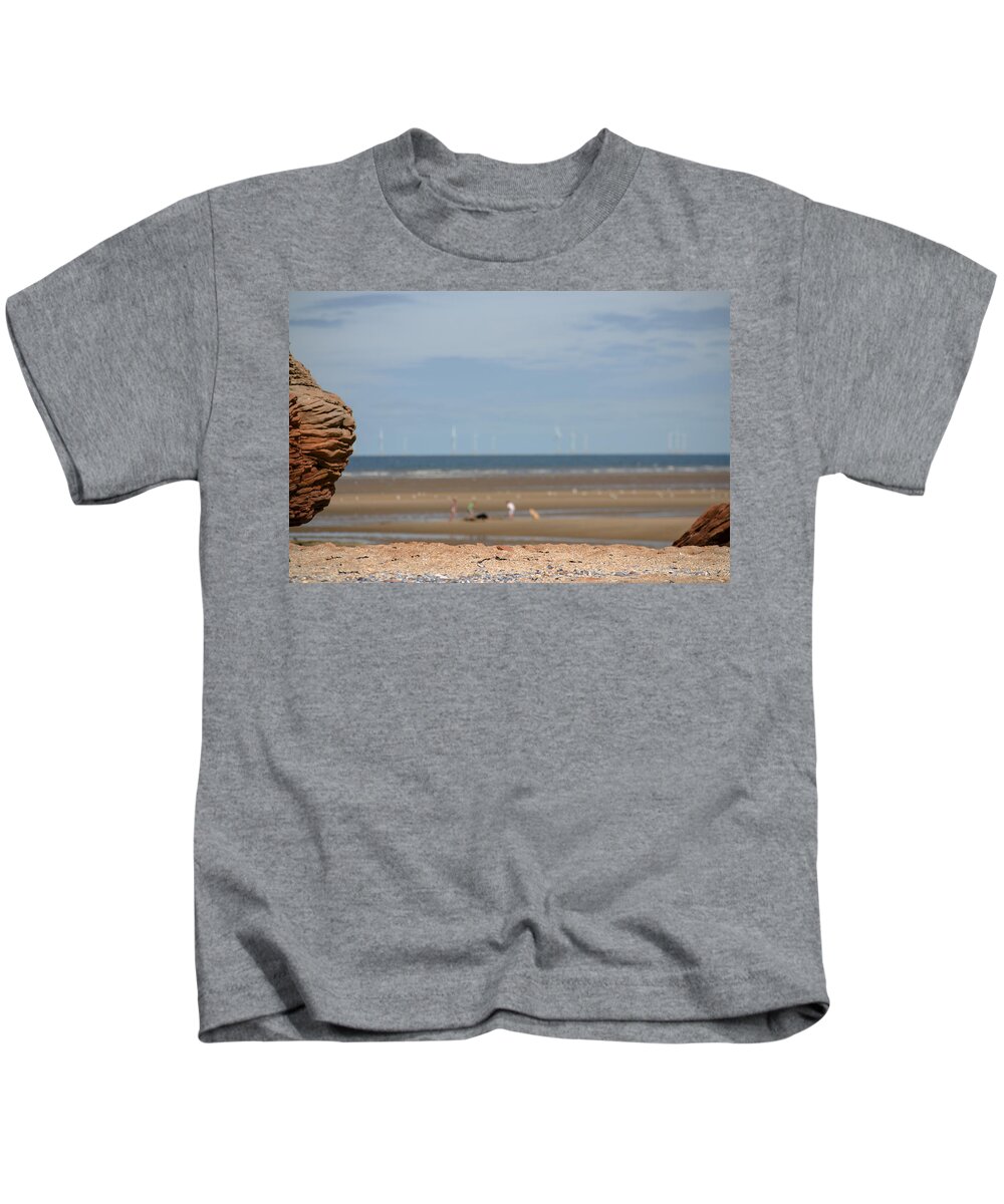 Hilbre Kids T-Shirt featuring the photograph Beach by Spikey Mouse Photography