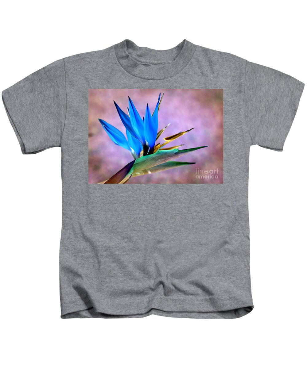 Bird Of Paradise Kids T-Shirt featuring the photograph Bird Of Paradise Bloom by David Birchall