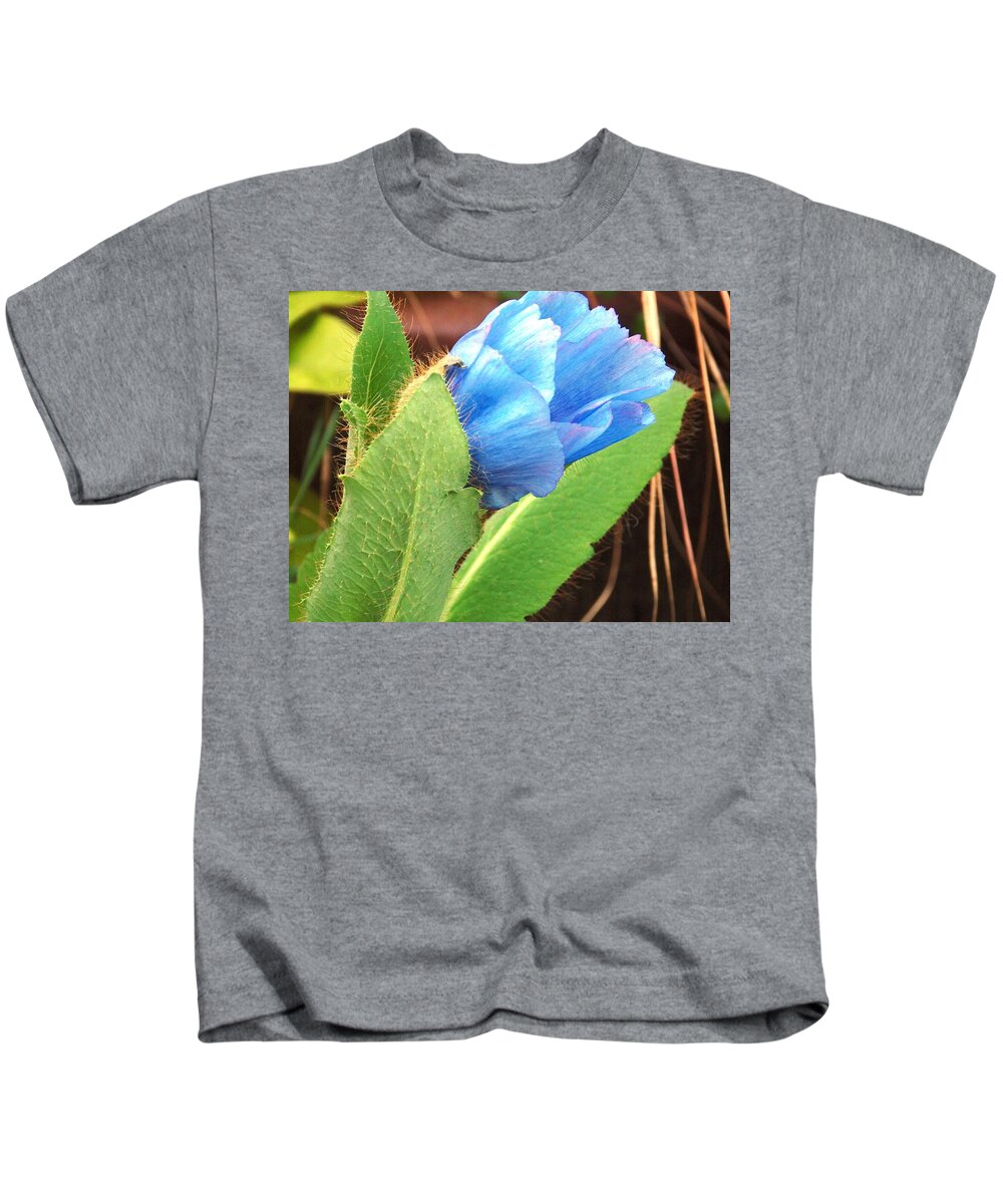 Floral Kids T-Shirt featuring the photograph Birth Of A Poppy by Karin Dawn Kelshall- Best