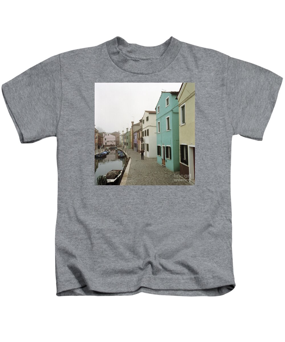 Venice Kids T-Shirt featuring the photograph Burano Canal by Riccardo Mottola