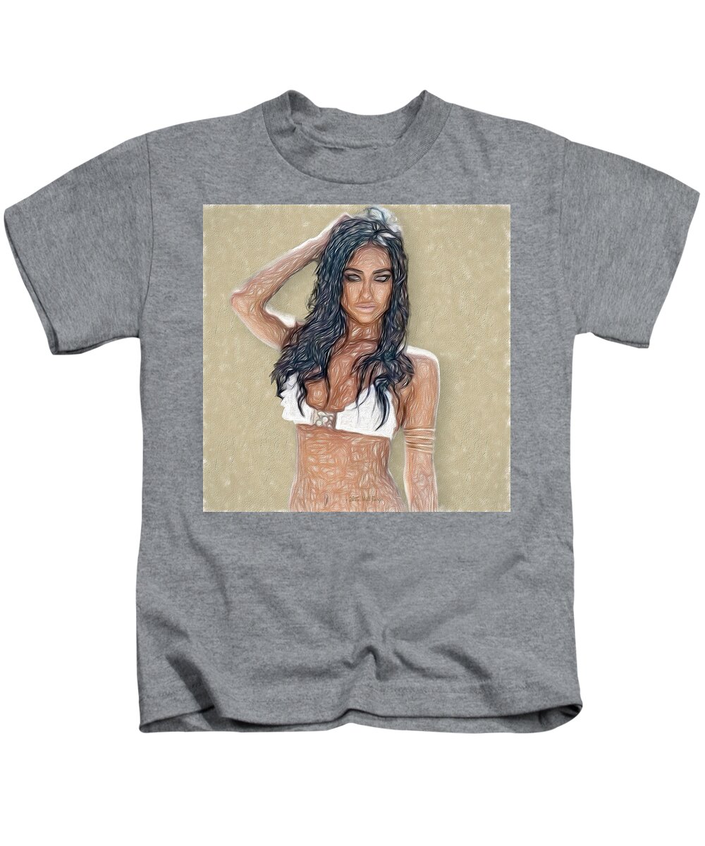 Kids T-Shirt featuring the painting California Girl #21A by Will Barger