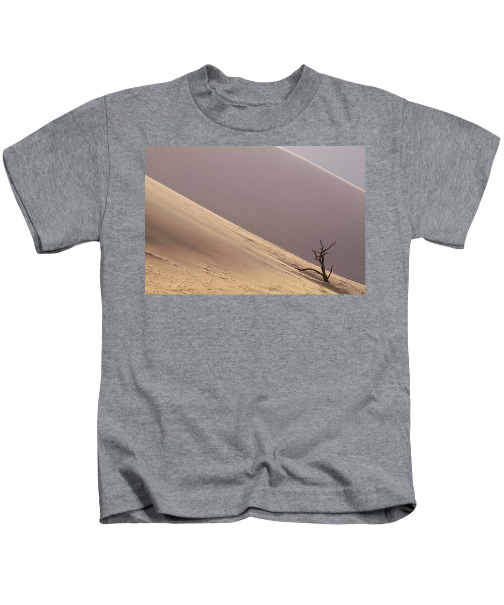 0203655 Kids T-Shirt featuring the photograph Camelthorn Alhagi Maurorum In Sand Dune by Gerry Ellis