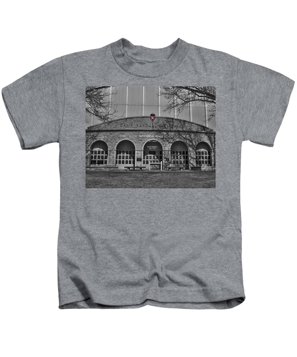 Badger Kids T-Shirt featuring the photograph Camp Randall - Madison by Steven Ralser